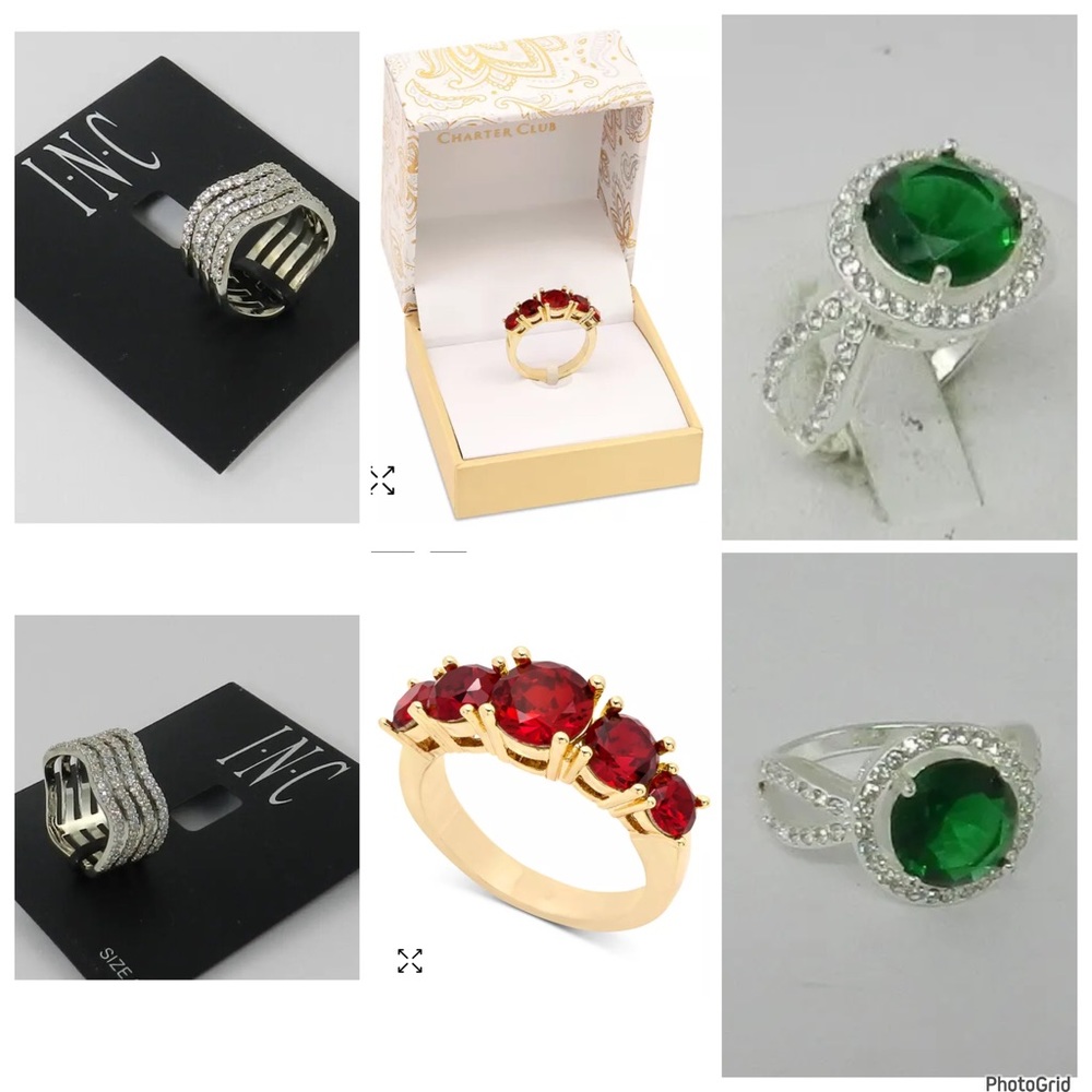 Lot of 3 size 5 rings INC and Charter Club NEW